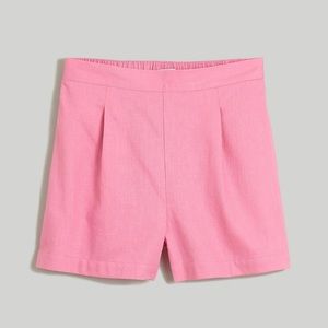 MADEWELL CLEAN PULL-ON SHORTS LINEN-COTTON RETRO PINK SIZE XS NWT